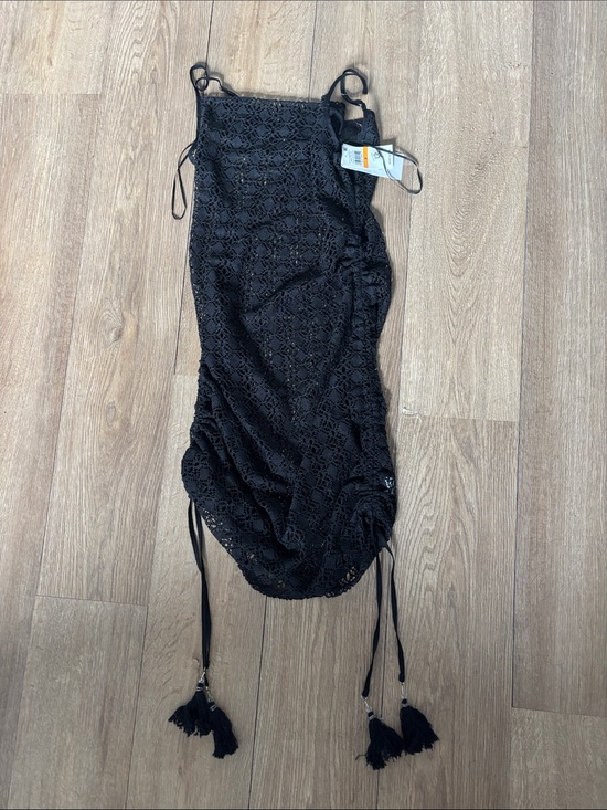 1. State Other - 1. State Black Crochet Tie-Detail Cover Up